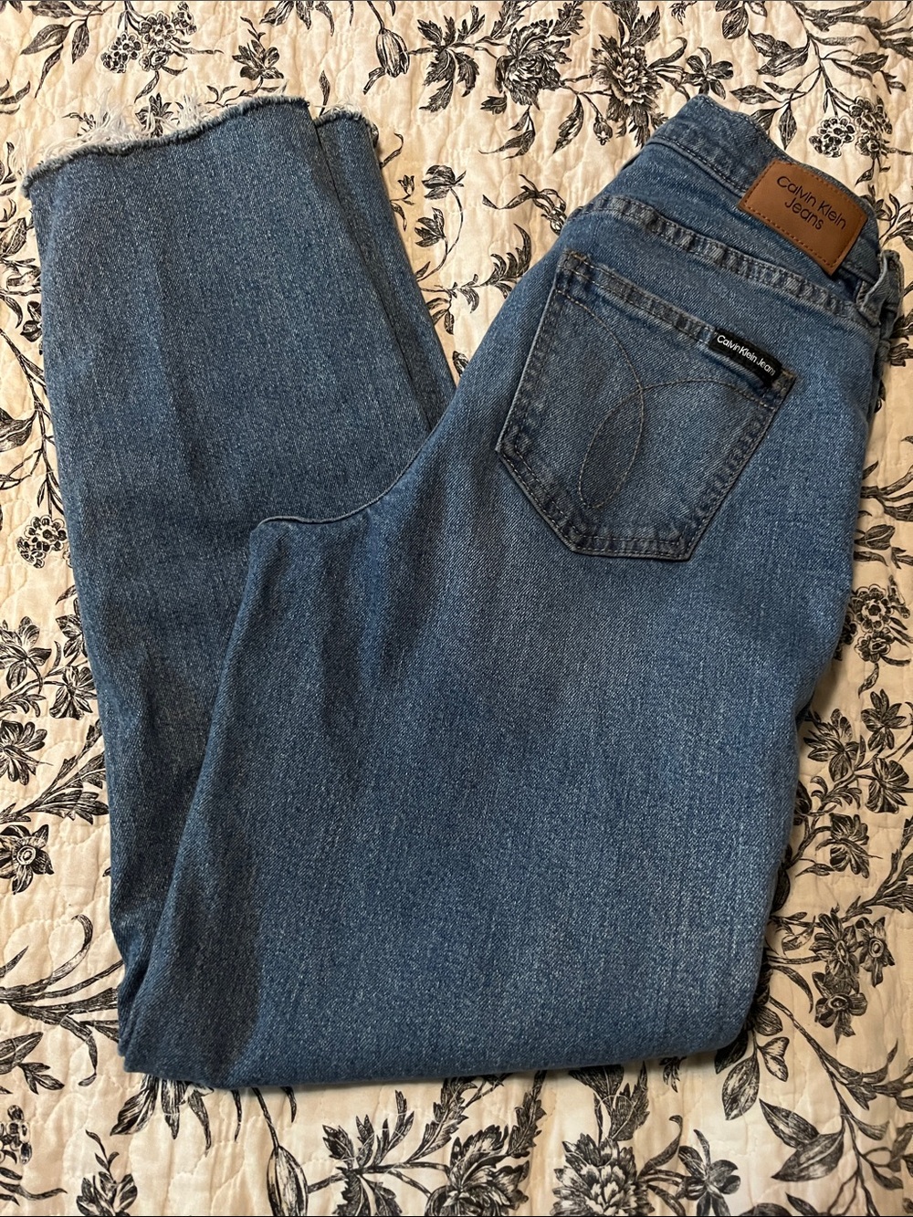 Calvin Klein Straight-Leg Blue Denim Jeans